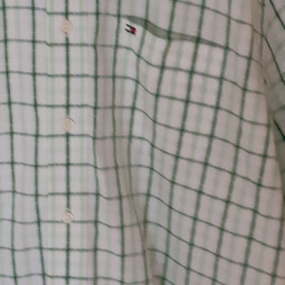 Tommy Hilfiger Plaid Shirt Short Sleeve Button Up - Picture 3 of 5